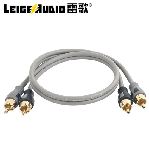 雷歌LGR-066纯铜RCA双莲花头音频线二对二音响连接专用信号线AV线