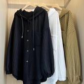 卫衣女微胖mm显瘦休闲遮肉外套T 300斤欧货连帽开衫 早秋衬衫 特大码