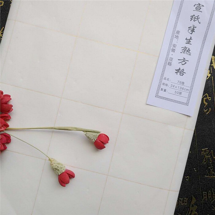四尺对开76格半生熟纸作品纸宣纸