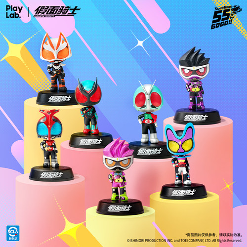 假面骑士正版现货盲盒PlayLab摇摇乐车载有趣小物停车牌摇头摆件