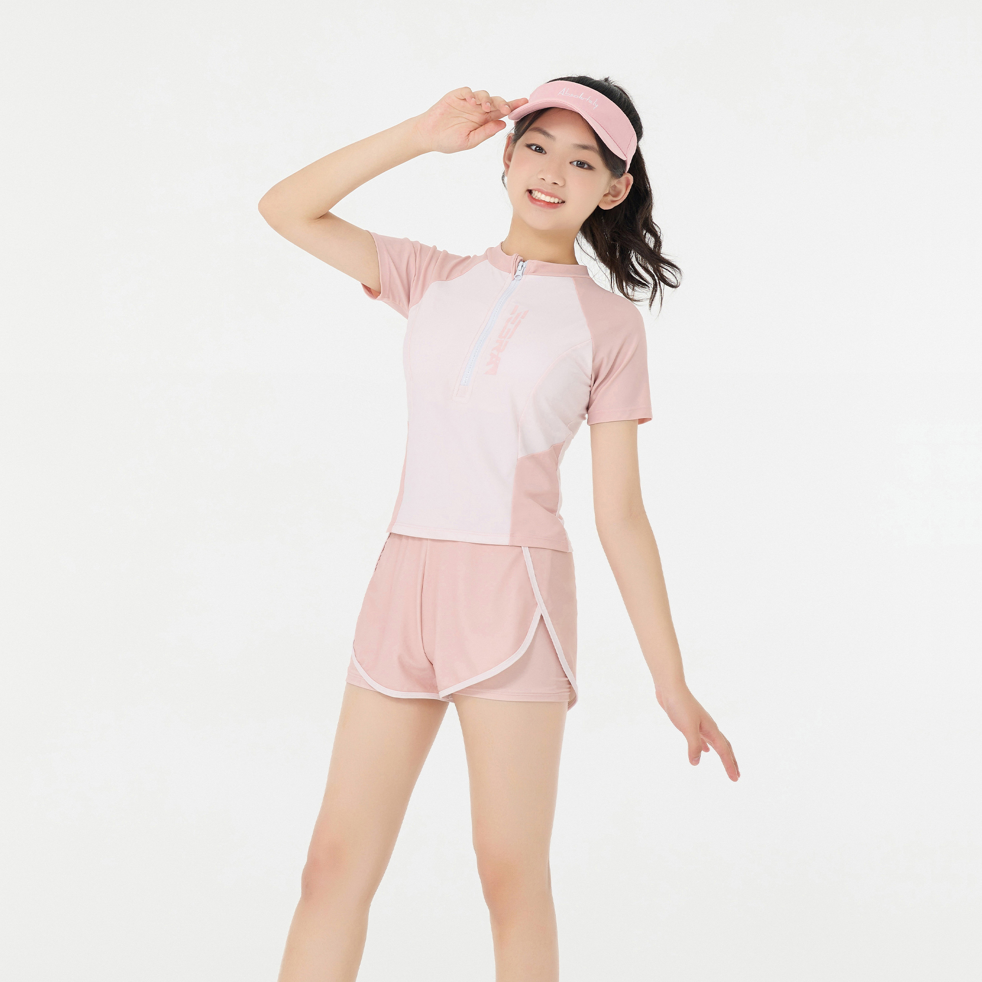 透气舒适面料 短袖分体平角