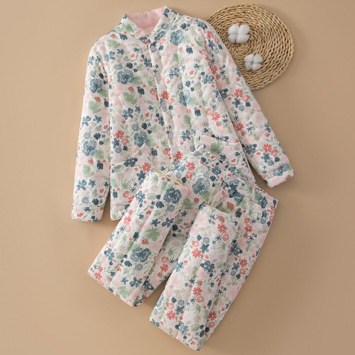 女士纯手工棉袄棉裤套装加厚内外穿棉服冬季防寒成人棉花保暖棉衣