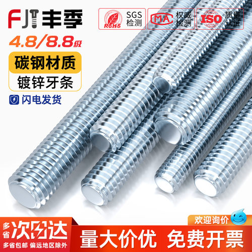 4.8/8.8镀锌牙条丝杆全螺纹牙棒