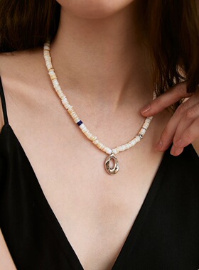 天然白蝶贝青金石碎贝串珠项链a级贝 顺丰发货