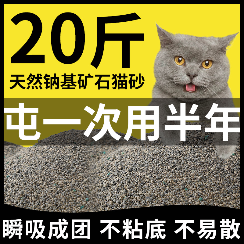天然钠基猫砂除臭吸水膨润土