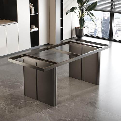 奢石餐桌脚新款大理石桌腿支架不锈钢茶桌餐桌底座岩板大板桌子腿