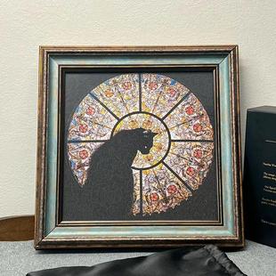 某书推荐 30*30CM教堂的猫拼图框装裱大相框可挂墙可定制任意尺寸