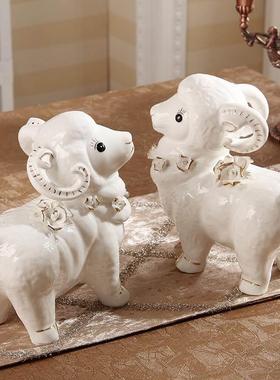 采购产品欧洲陶瓷动物和羊饰品，为家庭，客厅和办公室乔迁装饰，