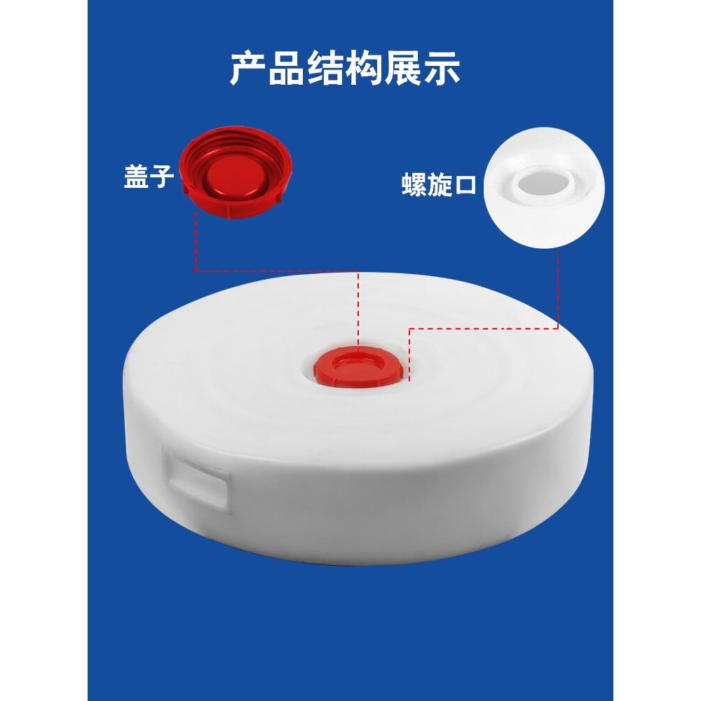 加厚食品级圆备胎矮塑料水桶改装塑胶圆饼水壶防漏轮胎形配重水箱