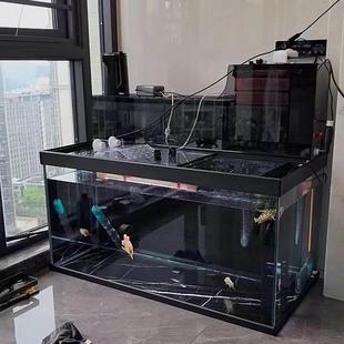 沉淀仓水切割一体双层抽屉式 干湿分离上滤鱼缸顶滤海水缸龟缸 干