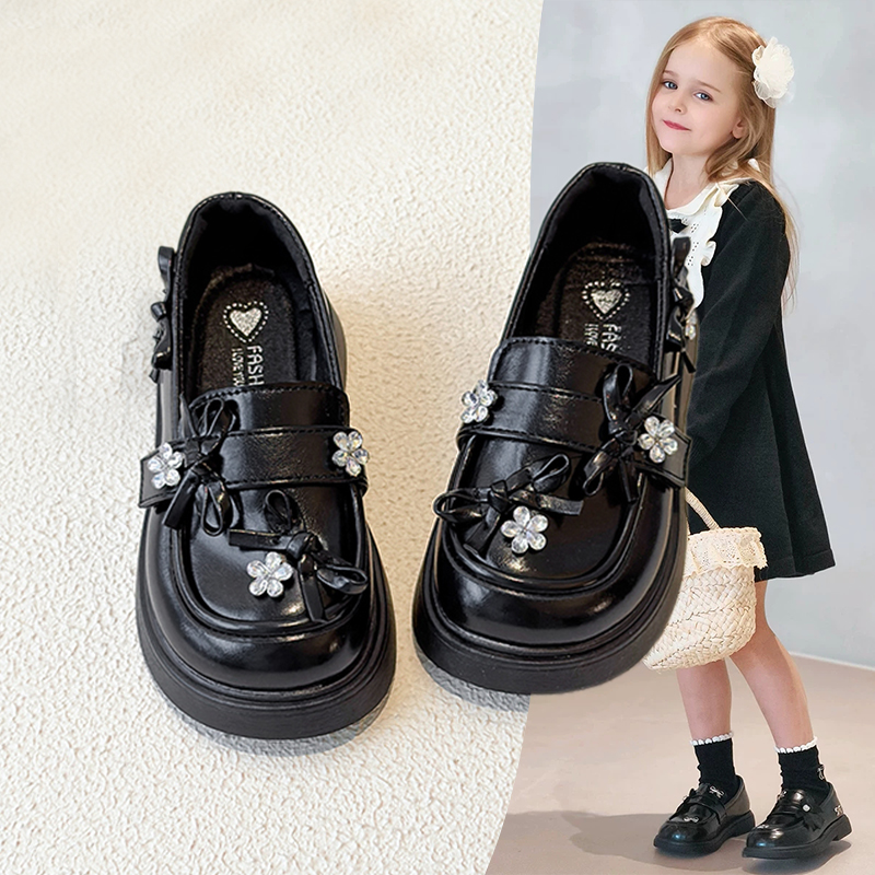 女童公主鞋水钻演出乐福鞋