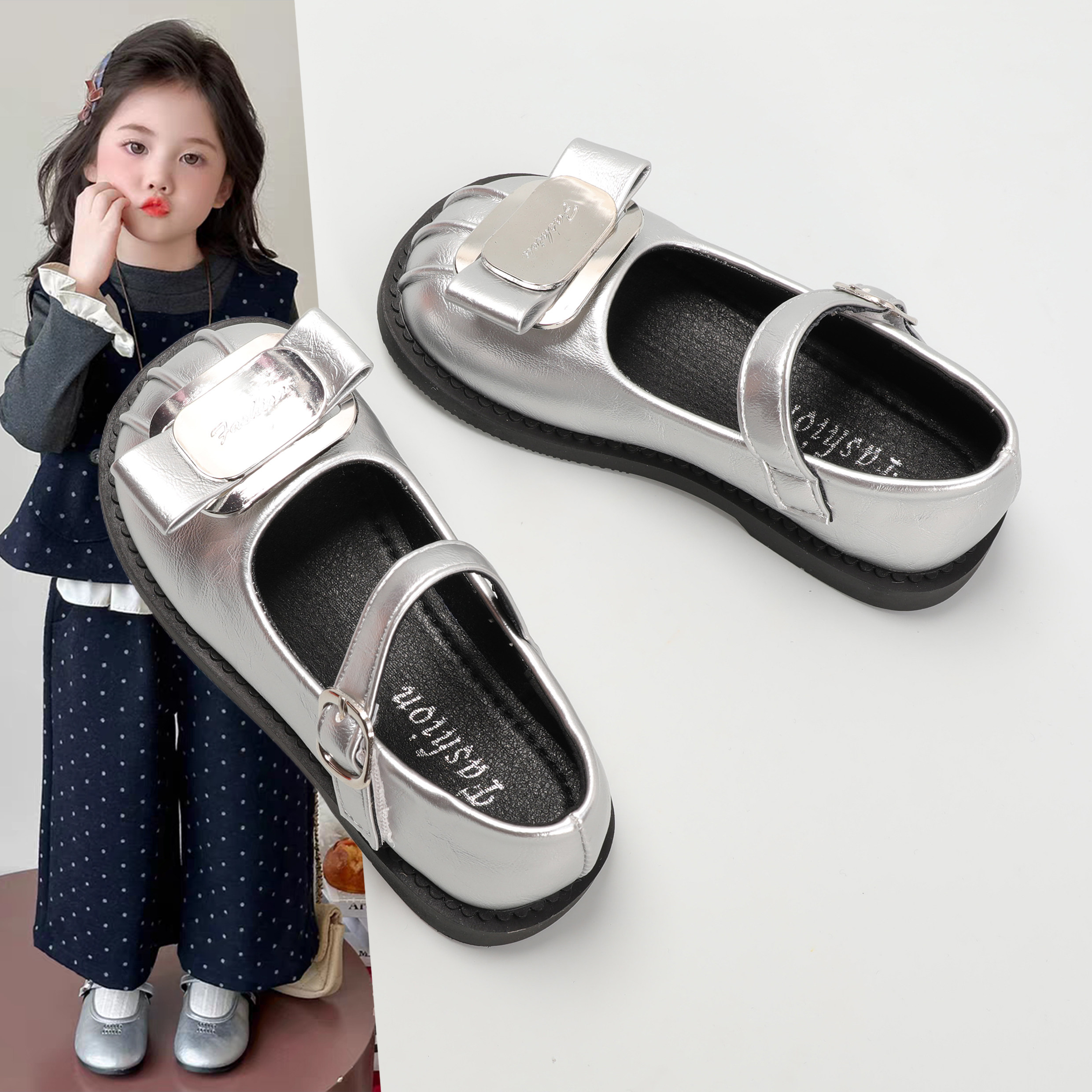女童皮鞋2026春秋新款儿童鞋子女孩公主鞋软底豆豆鞋浅口单鞋防滑,童鞋/婴儿鞋/亲子鞋,皮鞋,淘宝优惠券,粉丝福利购,淘宝优惠卷