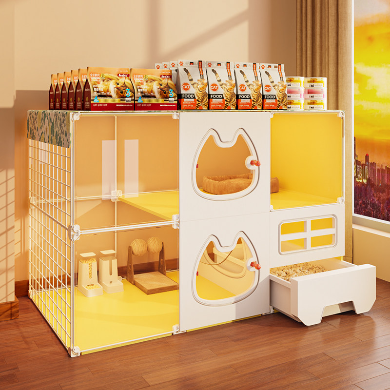 全景猫笼子超大自由空间家用室内厕所一体一室一厅一卫猫别墅猫窝,宠物/宠物食品及用品,猫笼子/猫别墅,淘宝优惠券,粉丝福利购,淘宝优惠卷