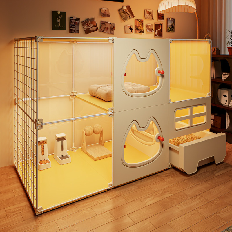 猫别墅猫笼子超大自由空间家用室内猫窝厕所一体一室一厅一卫猫柜,宠物/宠物食品及用品,猫笼子/猫别墅,淘宝优惠券,粉丝福利购,淘宝优惠卷