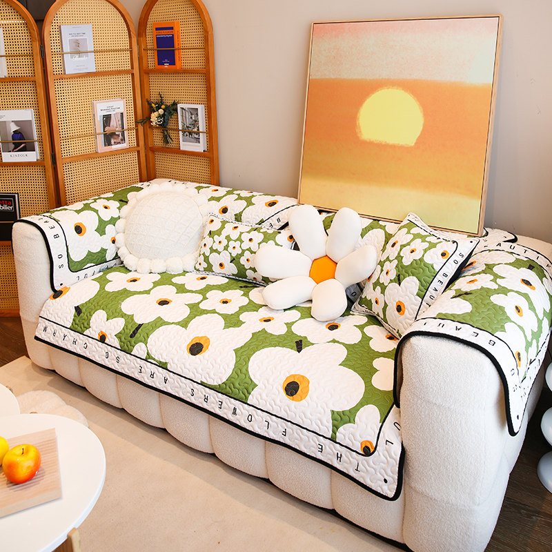 敏顺田园花卉花样年华绿沙发垫四季通用座垫子艺术家居沙发套罩巾,居家布艺,沙发垫,淘宝优惠券,粉丝福利购,淘宝优惠卷