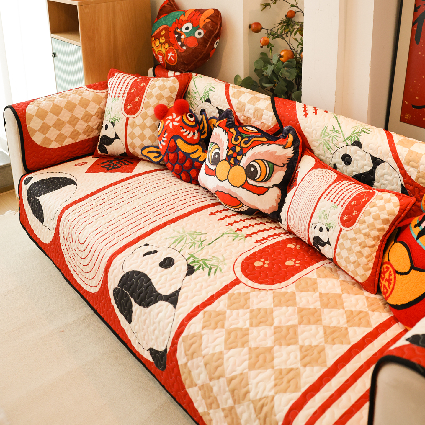 新年沙发垫防滑耐磨可定制L型