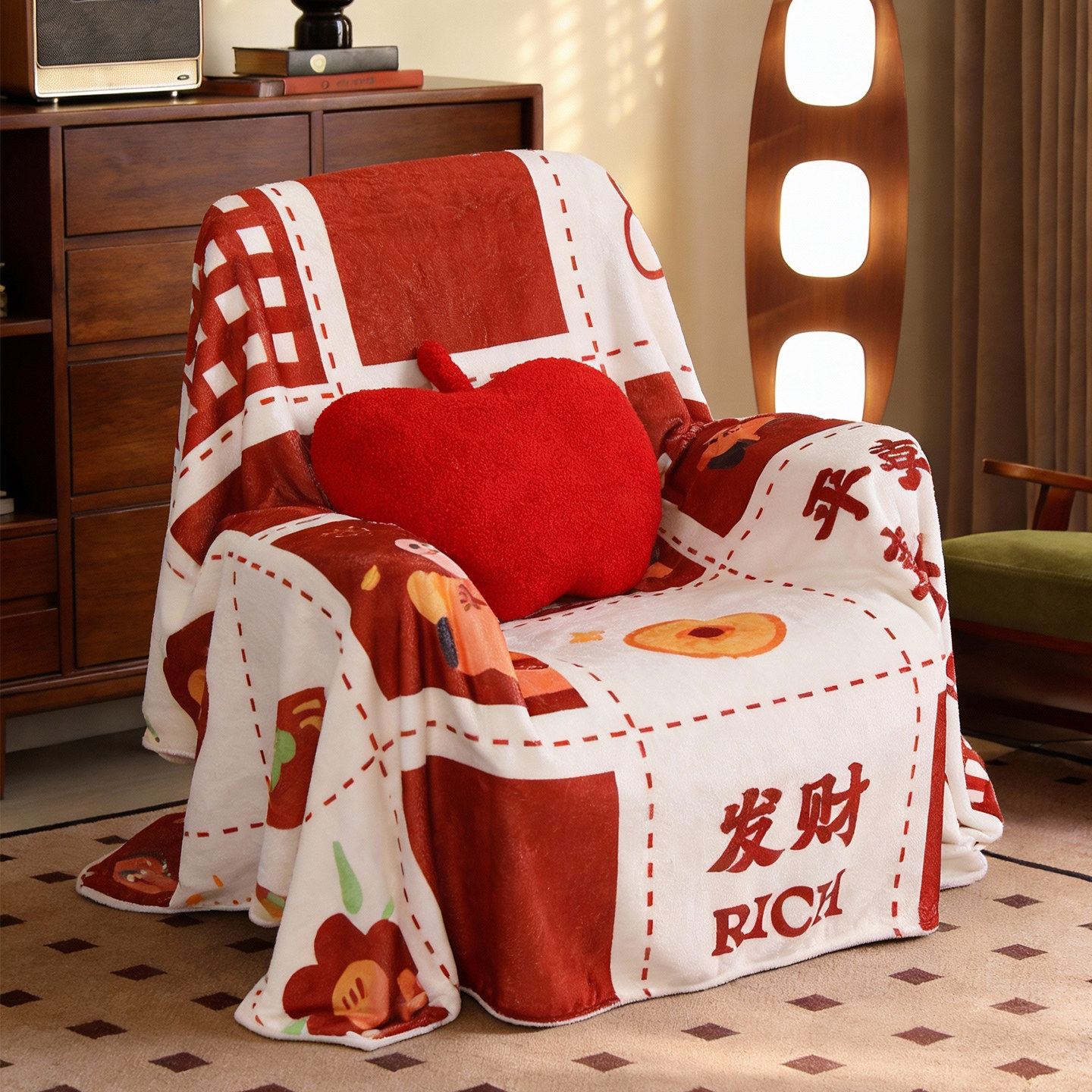 敏顺单人专用沙发盖布芝华士电动单人椅新年红色防猫抓沙发套罩垫,居家布艺,沙发垫,淘宝优惠券,粉丝福利购,淘宝优惠卷