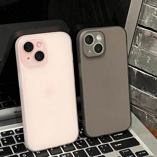 冰雾磨砂透明简约适用苹