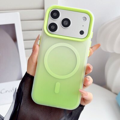 小清新果冻渐变磁吸iPhone防摔壳