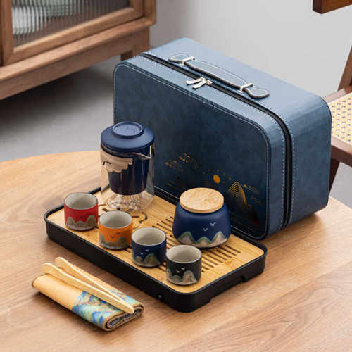 千里江山户外便携旅行茶具小套装