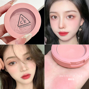 3CE单色腮红哑光mono rose pink peach beige nude 人间水蜜桃