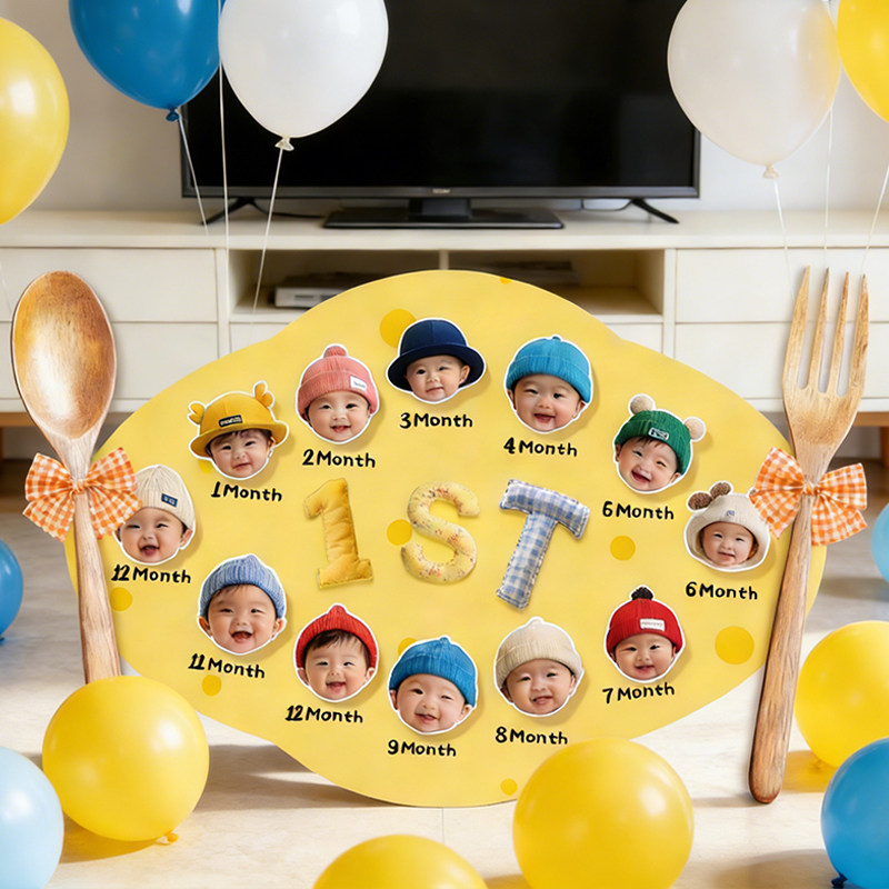 韩式简约男女孩周岁宴会布置抓周礼背景墙KT板氛围拍照趣味路引牌,节庆用品/礼品,装扮布置套餐,淘宝优惠券,粉丝福利购,淘宝优惠卷