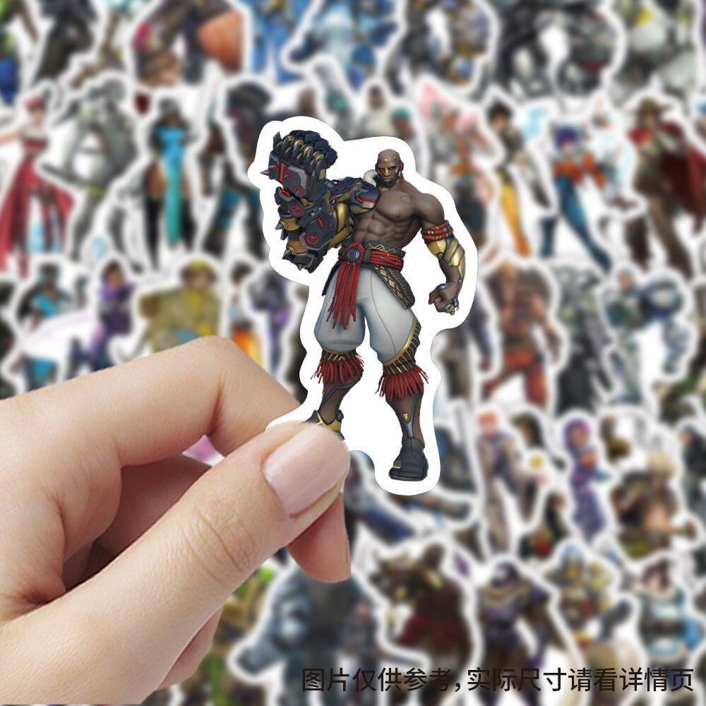 新款守望先锋角色贴纸创意游戏周边手机手账笔记本防水装饰贴画