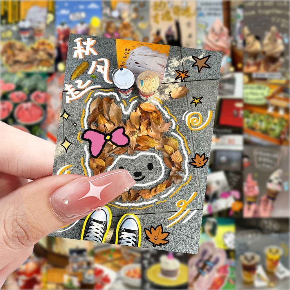 188张照片涂鸦记录卡通贴纸笔记本行李箱治愈贴画手机手账diy贴纸