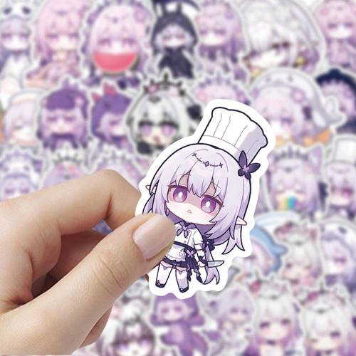 60张遐蝶Q版表情贴纸卡通崩坏星穹铁道装饰手机壳行李箱防水贴画