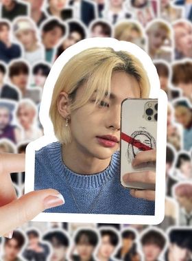 韩国男团StrayKids贴纸ins高颜值人物周边帅照手账防水贴纸