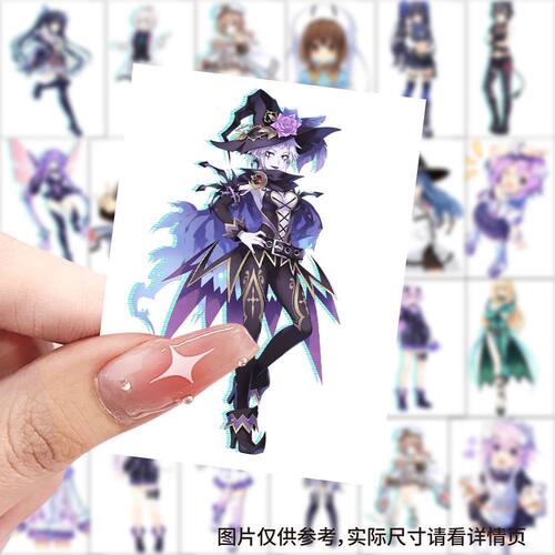 63张超次元游戏海王星贴纸卡通二次元动漫周边装饰行李箱防水贴画