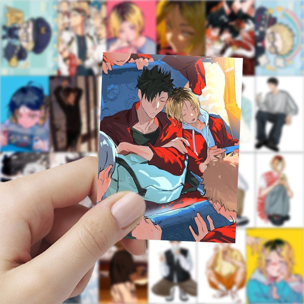 189张排球少年卡通插画贴纸动漫二次元周边手机手账装饰贴画防水