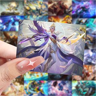 王者荣耀英雄皮肤贴纸马可小乔瑶妹露娜贴画diy笔记本手账装饰图