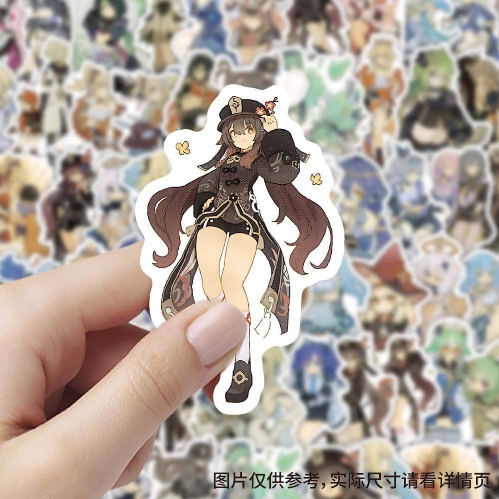 60张可爱风原神崩铁同人贴纸二次元周边装饰手机壳行李箱防水贴画,文具电教/文化用品/商务用品,贴纸/立体贴纸,淘宝优惠券,粉丝福利购,淘宝优惠卷