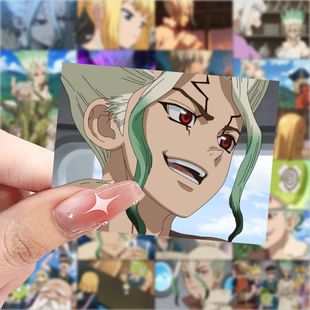 新款动漫石纪元贴纸石神千空琥珀克罗姆精美周边贴画DIY防水自粘