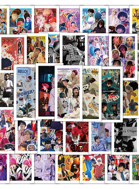 63张权志龙贴纸BIGBANG组合成员周边装饰手机壳手账本防水贴画diy