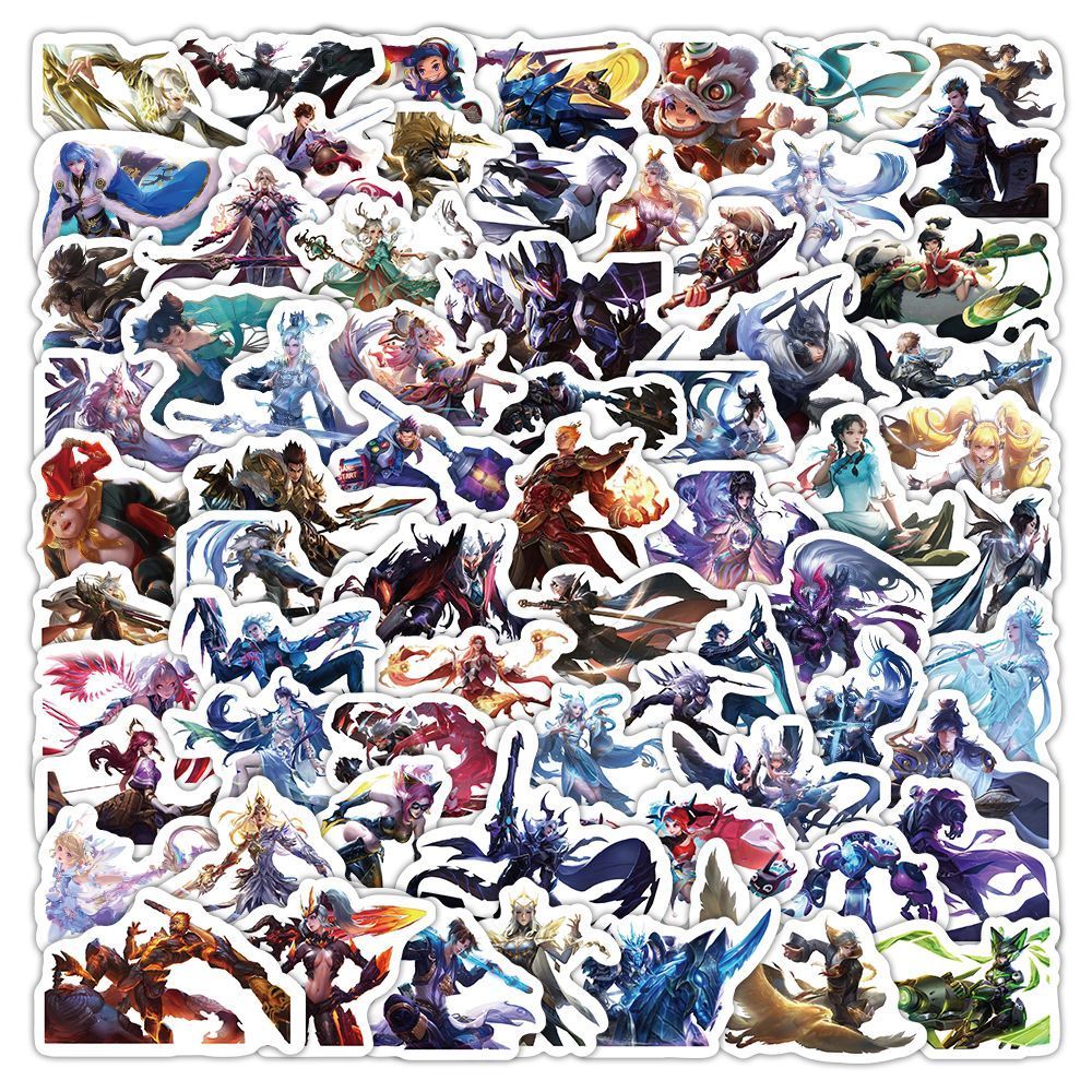 309张王者荣耀贴纸周边游戏皮肤装饰桌面手账贴画手机防水diy贴纸
