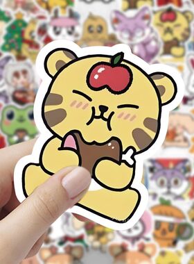 60张miniteen宝宝贴纸卡通动画小动物装饰手机壳笔记本电脑防水贴
