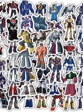 180贴爆款卡通火柴变形金刚贴纸儿童装饰趣味桌面手账diy防水贴画