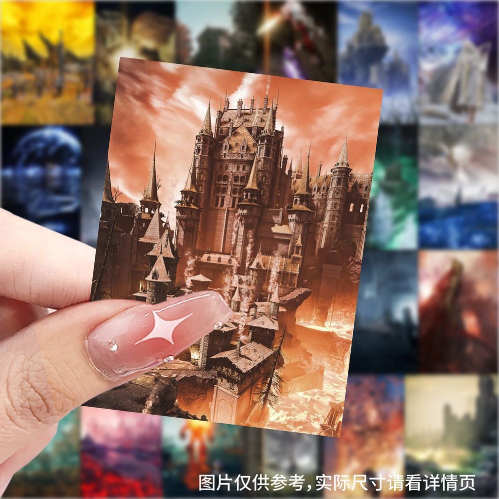 63张艾尔登法环贴纸游戏周边中世纪小镇装饰手机壳行李箱防水贴画