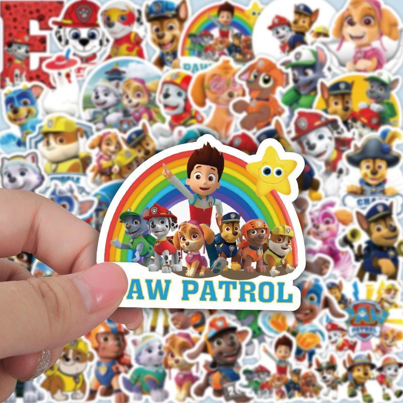 150张汪汪队立大功贴纸狗狗巡逻队贴画儿童diy卡通可爱防水贴纸