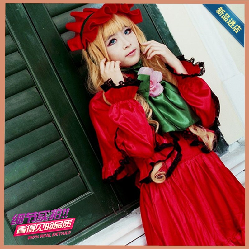 蔷薇少女真红cos服连衣裙洛丽塔女裙cosplay动漫人物