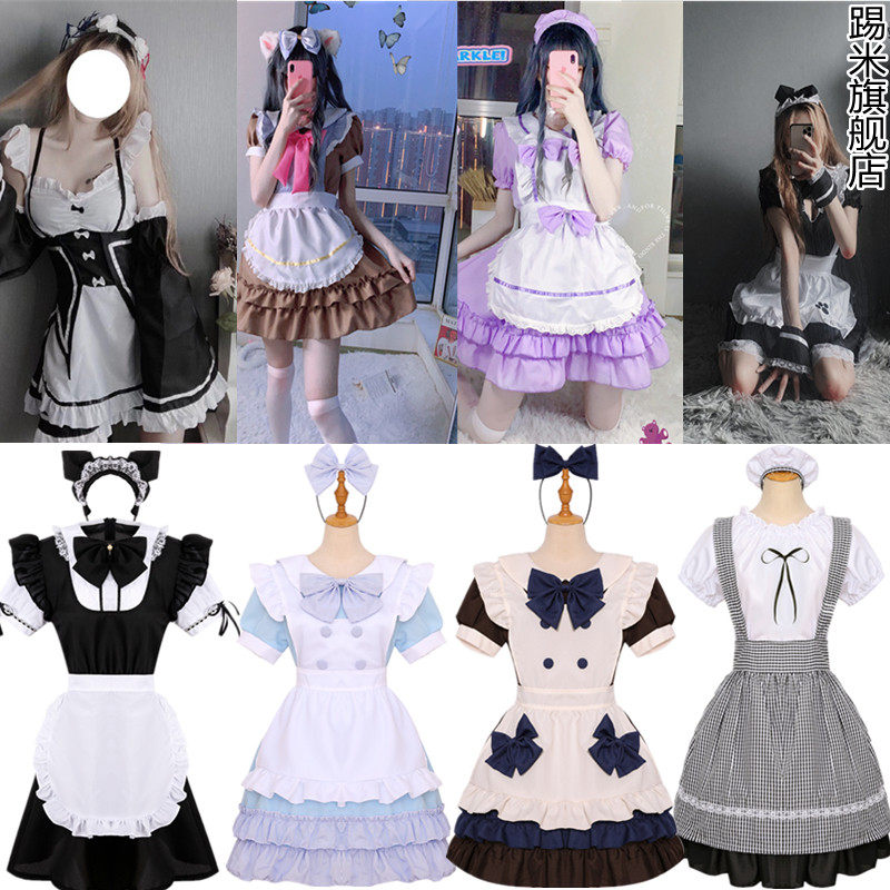 万圣节cosplay服装女仆装二次元洛丽塔咖啡女佣派对服大码侍女服