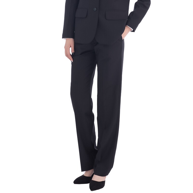 鲁之锦衣男女春秋冬裤西裤工作服西装春秋装现货黑色工装裤长裤