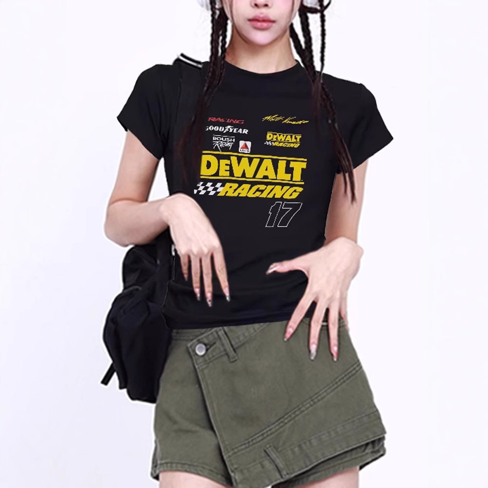 美式正肩小众字母设计感印花高级感短袖T恤女夏季新款甜辣妹上衣