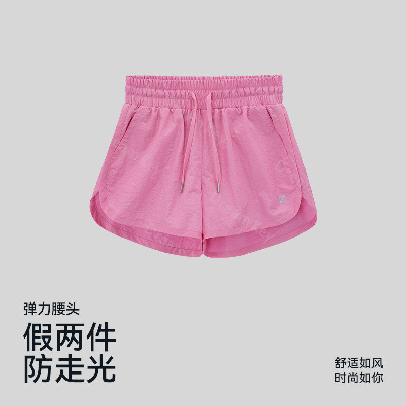 美式复古休闲训练短裤运动短裤健身女夏外穿运动裤健身短裤4217