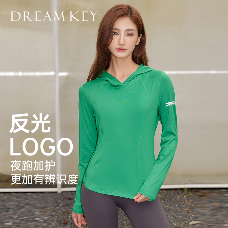 DK秋冬连帽运动上衣女健身训练