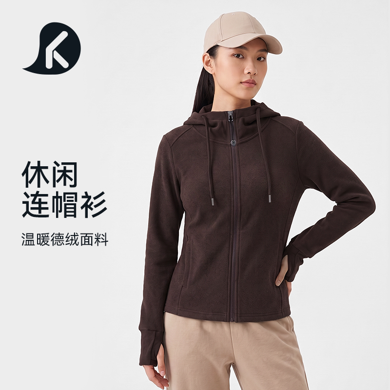 休闲纯色连帽衫女装甜酷运动立领短外套舒适温暖女款运动秋季7323图片