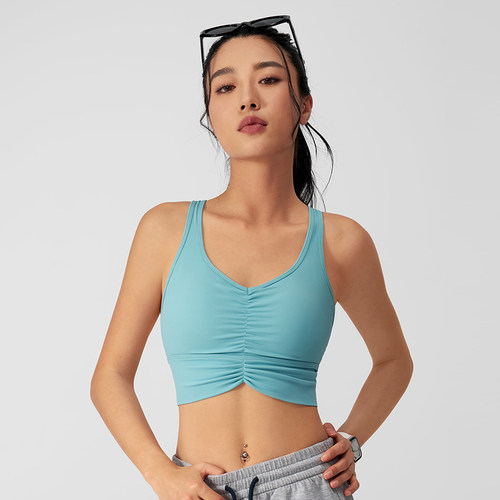 一体式运动背心女工字美背高强度防震美背瑜伽健身服可外穿