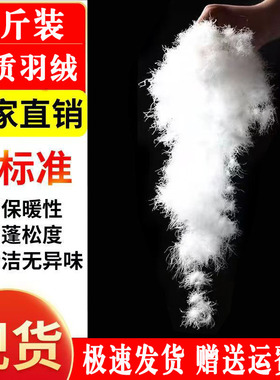 大朵散装羽绒95白鹅绒90白鸭绒羽绒服羽绒被枕头填充物原料羽绒毛